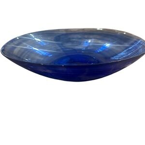 Elegant Blue Glass Bowl